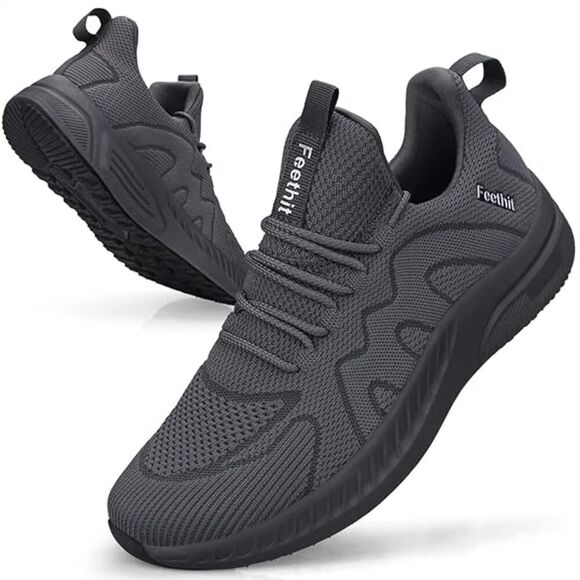 Other - Men's Dark Gray Non Slip Lightweight Breathable Slip on Running Walking Sneakers